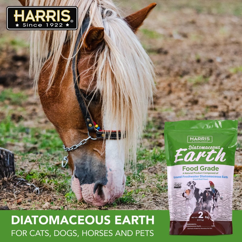 Harris Food Grade Diatomaceous Earth for Pets, for Cats, Dogs, Horses and Pets, Certified for Organic Use, 2 LB Bag - Image 3