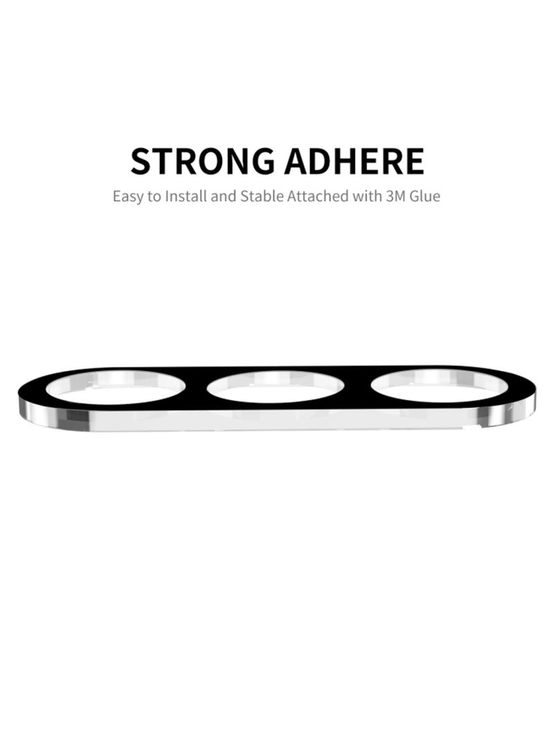 واقي عدسة كاميرا Samsung Galaxy S25 FE، مقاوم للخدش، عالي الوضوح، فائق النحافة، مصنوع من الزجاج المقوى 9H، غطاء عدسة - أسود - Image 5