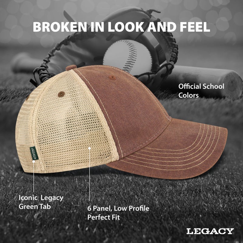 Legacy NCAA Officially Licensed Baseball Hat, Texas A&M Aggies, Lightweight Cap for Men & Women, Old Favorite Trucker Adjustable (OFA), Burgundy Trucker, One Size Fits Most, Snapback Closure - Image 4