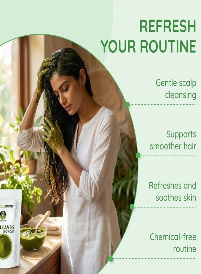 CELLUTION Sidr Leaves Powder - 300gm Beri Ka Patta Powder | Natural Deep Cleansing & Conditioning Herb for Hair Care | Traditional Herbal Cleanser |Plant-based Source of Mucilages and Saponins (300 Grams) - Image 5