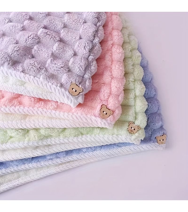 2Pcs Green Super Absorbent Quick Dry Hair Towel Double Layer Soft Head Wrap - Image 5