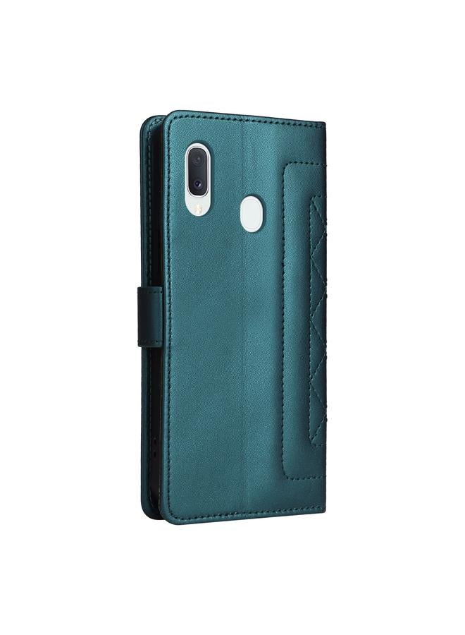 اس-توب جراب لهاتف Samsung Galaxy A20e مصنوع من الجلد بتصميم شبكي ماسي - Image 3