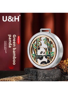 Generic Guofeng U Disk Year Creative National Tide Pattern Fortune Character Gift Special Festival Forum Annual Meeting Commemorative Gift U Disk-Color:[free Tassel] Green Bamboo Panda-glossy Silver + Opp Bag-Capacity:2GB  - Image 1