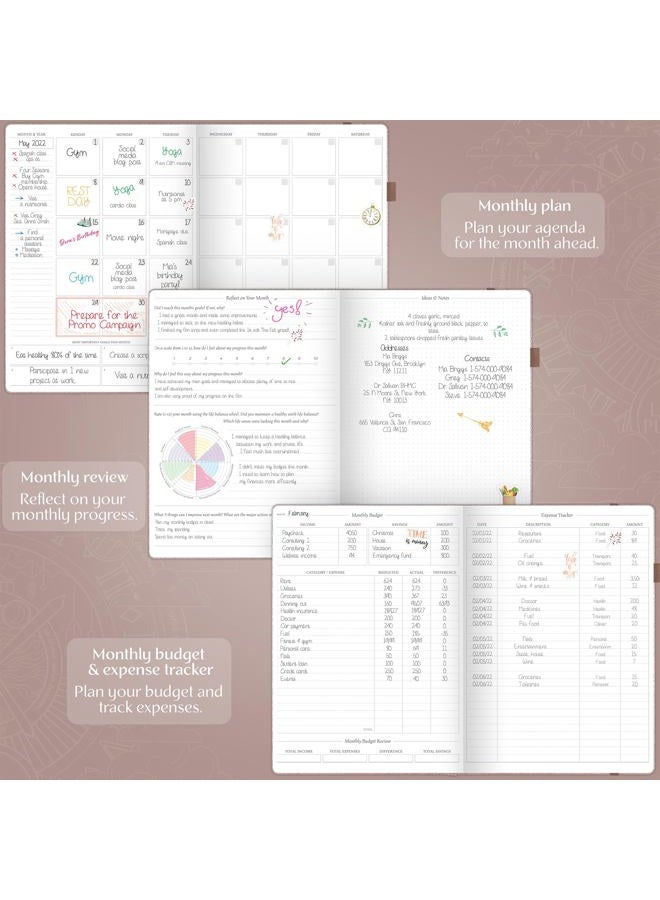 Legend Planner PRO Premium – Large Undated Weekly, Monthly & Budget Planner with Habit Tracker – Life Organizer for Time & Task Management, Goal Setting & Productivity – A4 size (Rose Gold) - Image 4