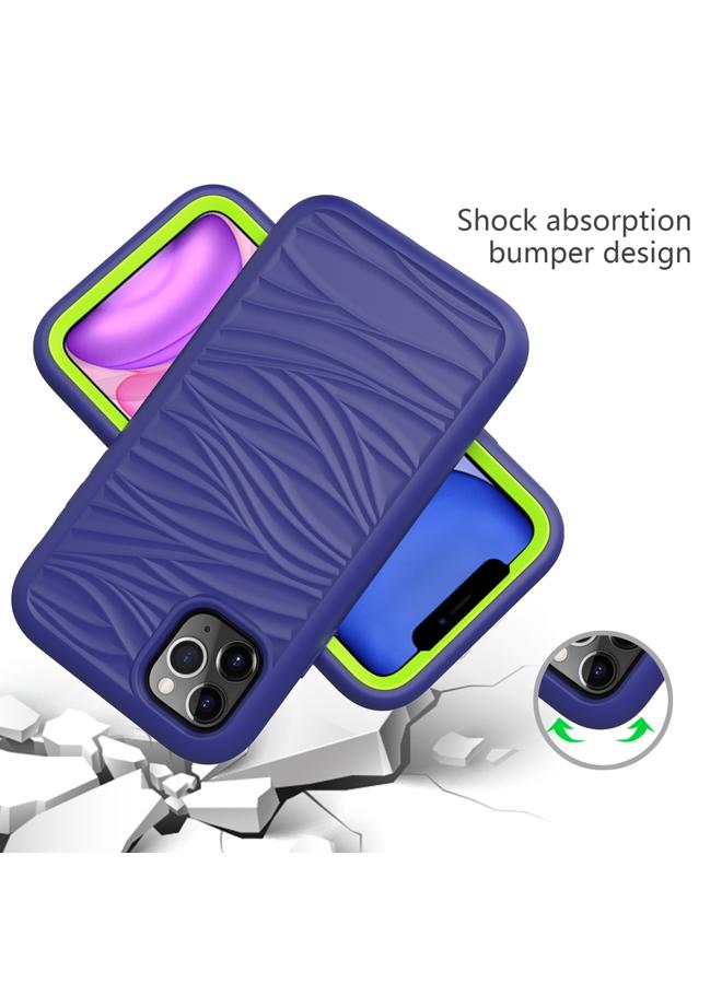 S-TOP Case For iPhone 11 Wave Pattern 3 in 1 Silicone+PC Shockproof Protective Case - Image 4