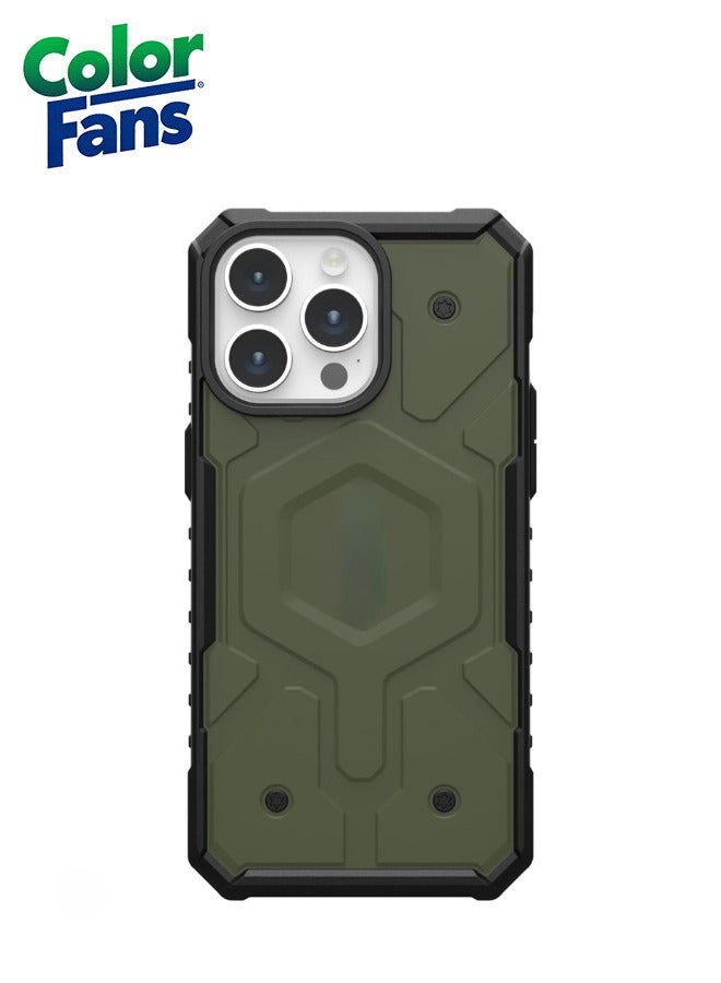 Color Fans Pathfinder MagFit iPhone 15 Pro Case Protective Cover Green - Image 2