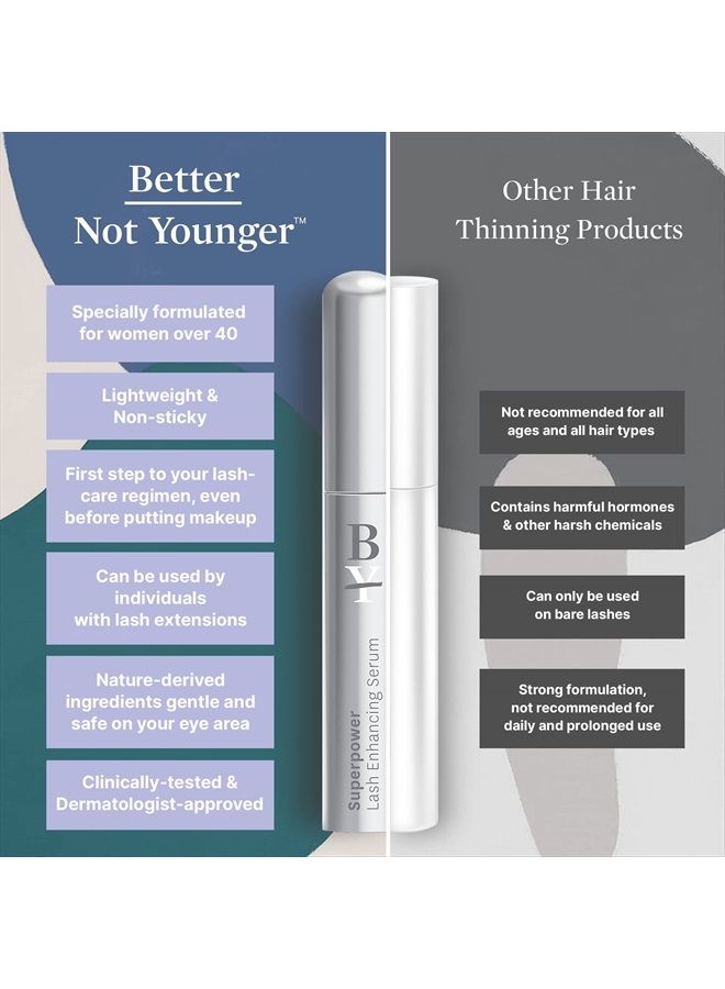 Better Not Younger Superpower Lash Serum (7ml) Lash Conditioner with Peptides, Vitamins & Nutrients - Lash Enhancing Serum for Thicker, Fuller and Longer Lashes - Cruelty-Free Eyelash Serum - Image 5