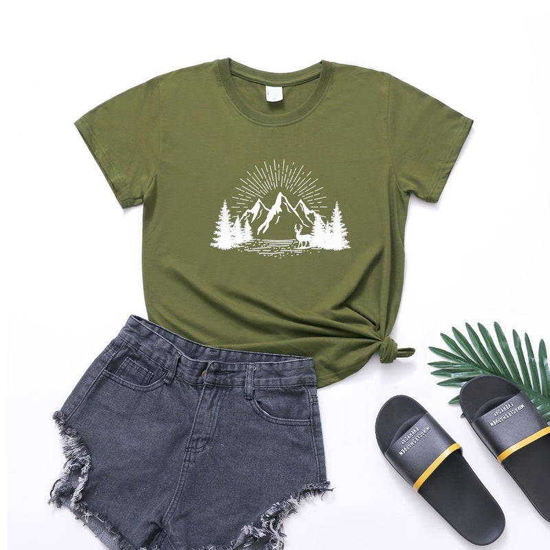 Women'S T-Shirt Explosions Summer Short Sleeve Round Neck Loose Top Women'S T-Shirt For Men And Women - Image 1