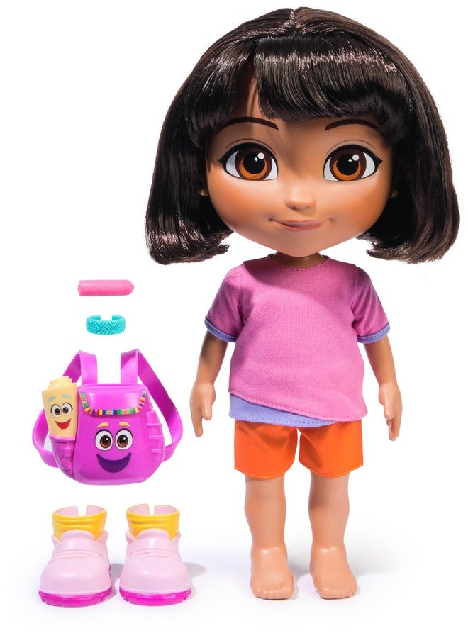 Dora Sing mit Mir Doll 35 cm Doll from the Popular TV Series with 2 Songs and More than 25 Phrases & Sounds German/English and Italian/English Language Version for Children from 3 Years - Image 3