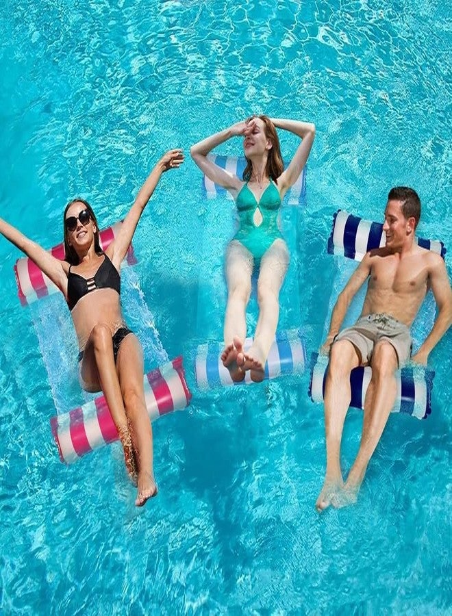 GREEVA Inflatable Pool Floats 4-in-1 Pool Hammock with Bottom Mesh Tubes Multi-Purpose Inflatable Hammock for Adults, Swimming Pool Hot Tub Portable Floating Chair Bed for Travel (Pack of 3) - Image 1
