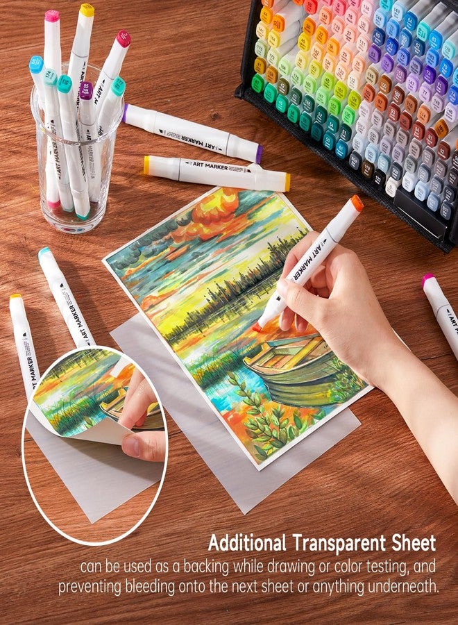 Shuttle Art 172 Colors Dual Tip Alcohol Based Art Markers,171 Colors plus 1 Blender Permanent Marker 1 Marker Pad with Case Perfect for Kids Adult Coloring Books Sketching and Card Making - Image 5