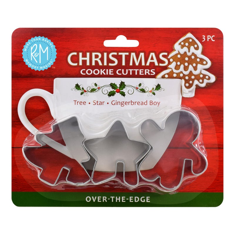 RM International Christmas Over The Edge Set 3 Pieces Cookie Cutters Normal Stainless Steel