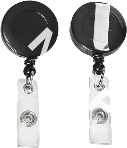 NSSP Round Shape Yo-Yo Retractable Key Ring for ID Card Holder (Black) (Black, Pack of 25) - Image 4