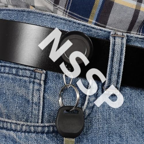 NSSP Round Shape Yo-Yo Retractable Key Ring for ID Card Holder (Black) (Black, Pack of 25) - Image 5