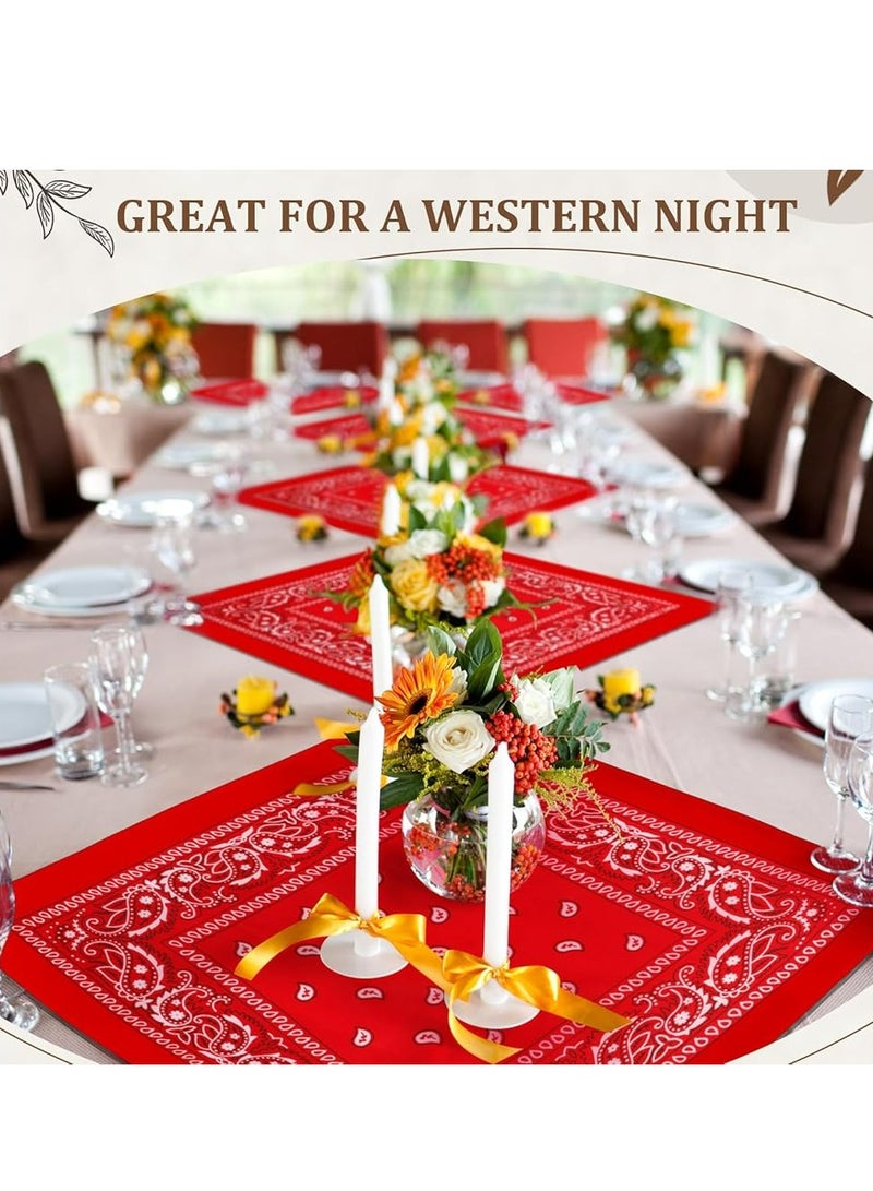 إسكدنيا 12 عبوة عصابات رعاة البقر للجنسين بيزلي للجنسين، عصابات رأس/عصابة رأس متعددة الاستخدامات للرجال والنساء، طقم مجمّع - Image 5