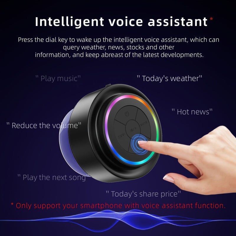 Simple Bathroom Speaker With Microphone Voice Hands Calling - Image 4