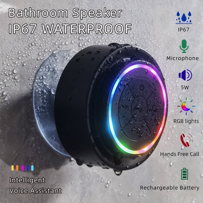 Simple Bathroom Speaker With Microphone Voice Hands Calling - Image 1