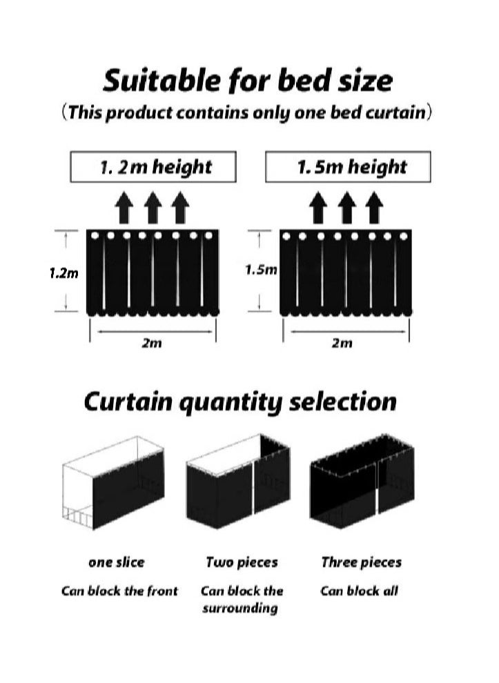 FASHION HOME - Bunk Bed Curtain Single Sleeper Canopy Blackout Cloth Shading Bedding Junior Students College Home Drapery 1pc - Image 1