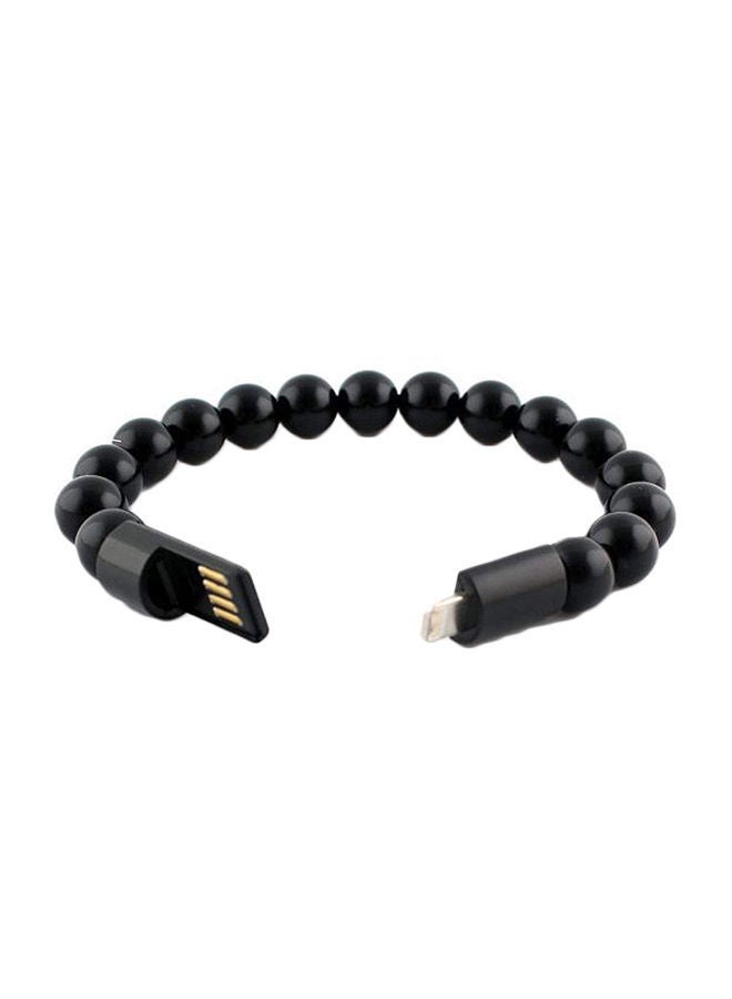 NIBEMINENT Data Sync Charging Cable Bracelet For Apple iPhone 5/5c/5s/6 Black 