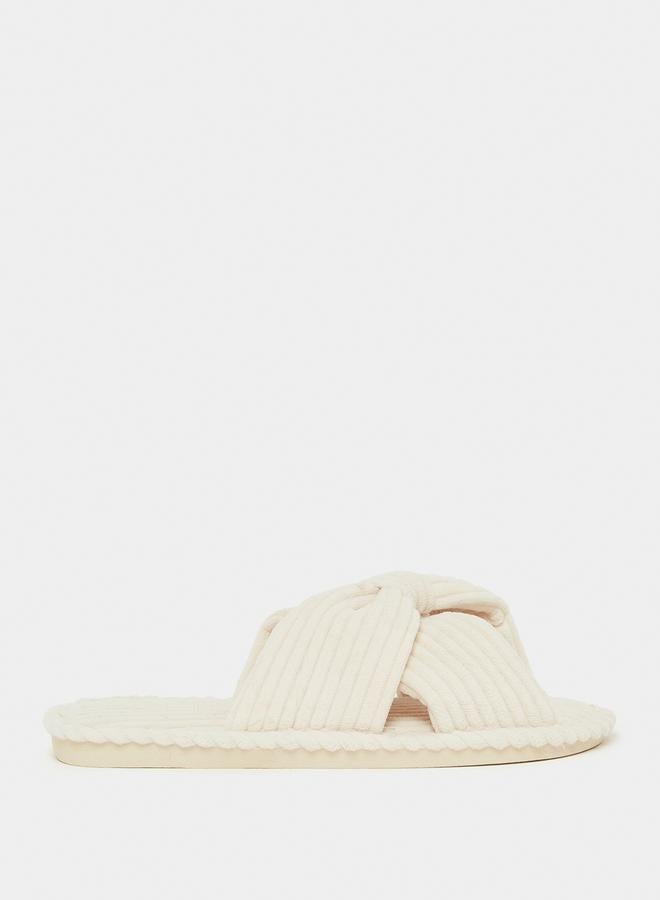 ستايلي شبشب غرفة نوم بحزام فيونكة - Image 1