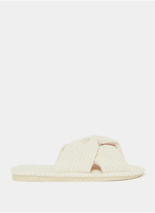 ستايلي Bow Strap Bedroom Slippers