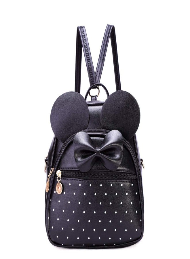 KL928 Girls Bowknot Polka Dot Cute Mini Backpack Small Daypacks Convertible Shoulder Bag Purse for Women, Checked, Small, Daypack Backpacks - Image 1