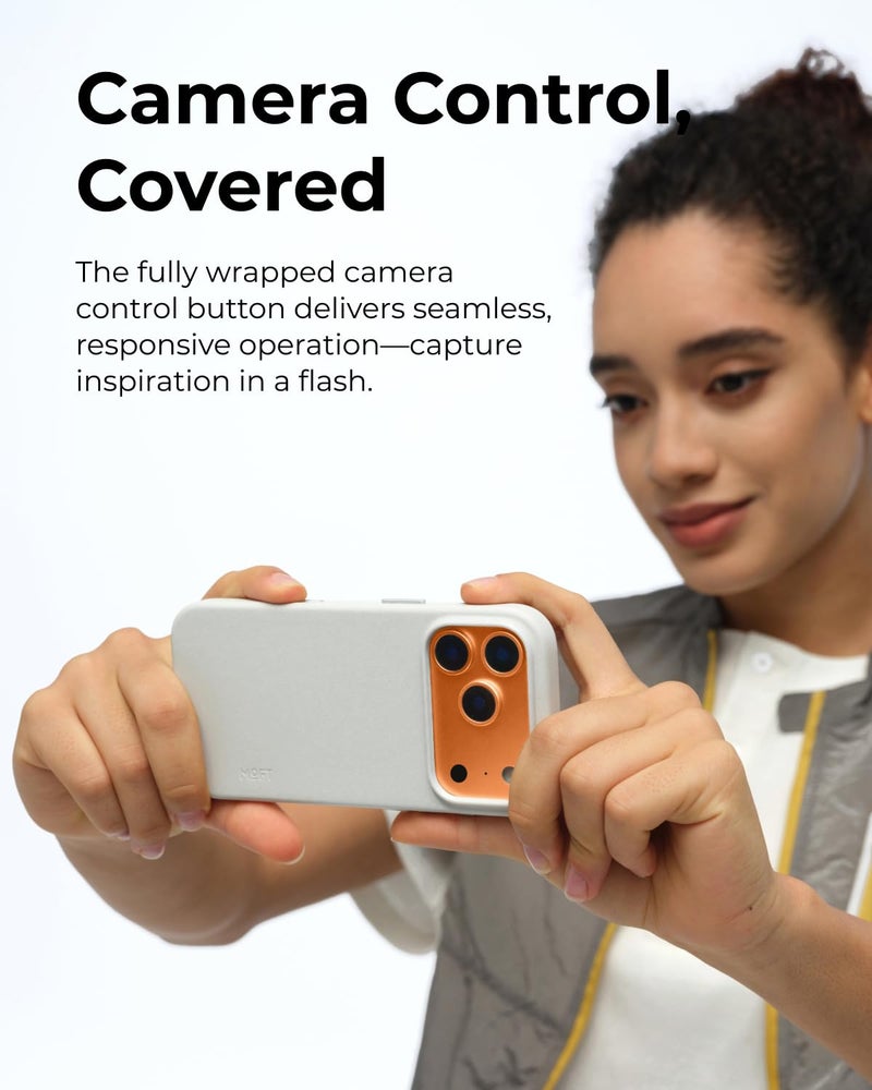 MOFT for iPhone 17 Case- MOVAS Snap Case, MagSafe Compatible, Soft-Touch Vegan Leather, Classic Minimalist Design, Lightweight, Stain-Resistant & Camera Protection, Misty Cove - Image 4