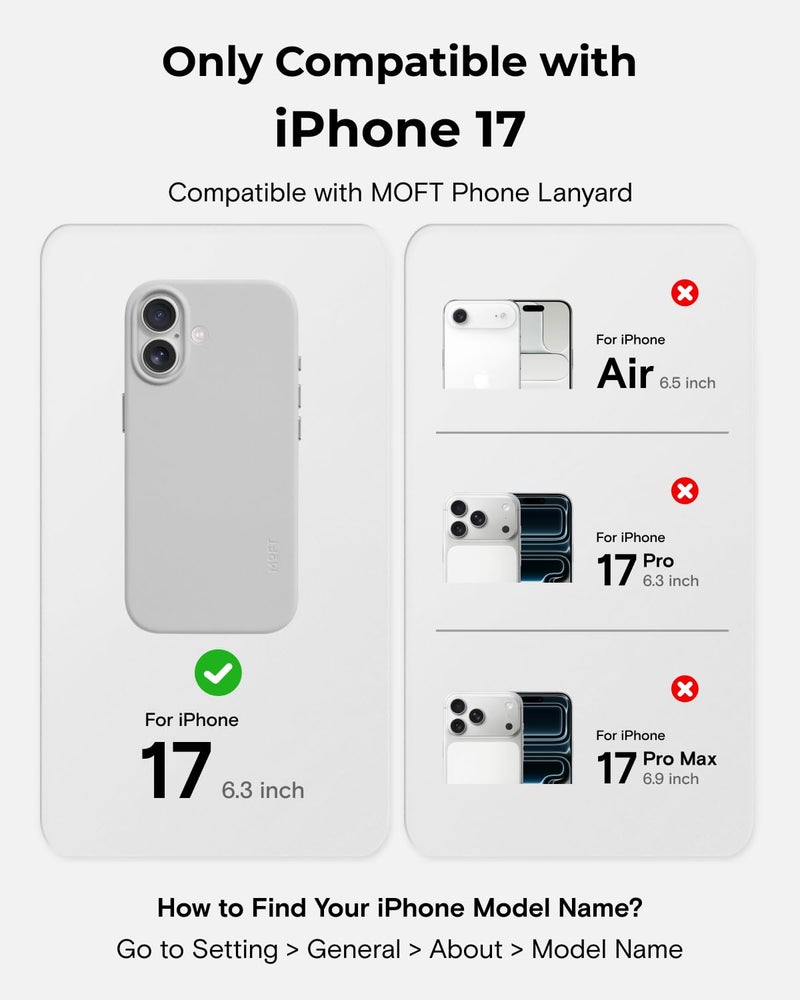 MOFT for iPhone 17 Case- MOVAS Snap Case, MagSafe Compatible, Soft-Touch Vegan Leather, Classic Minimalist Design, Lightweight, Stain-Resistant & Camera Protection, Misty Cove - Image 2