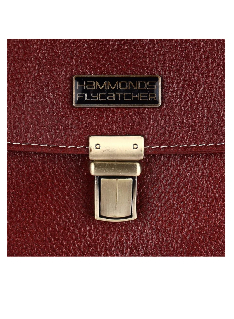 HAMMONDS FLYCATCHER Men Leather 15.6 inch Laptop Messenger Bag With Trolley Straps LB192BRN | KRKJ