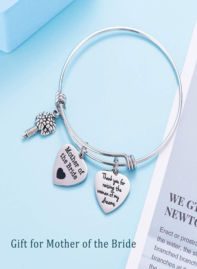 LParkin Mother of the Bride Bangle Bracelet Wedding Gift Jewelry Thank You For Raising The Woman Of My Dreams (Bangle) - Image 4