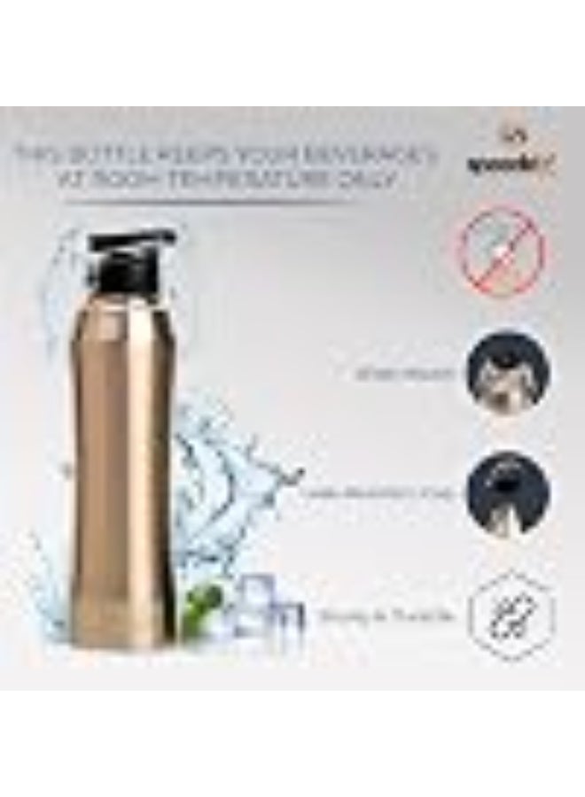 Speedex Stainless Steel Water Bottle 1 Litre, Leakproof Flipper Cap 1 Ltr, Copper Gold, Bottles 1+ Litre for School, Gym, Office, Boys, Girls, Men, Women, Kids, Fridge 1Ltr - 1000 ml - Set of 2 - Image 5