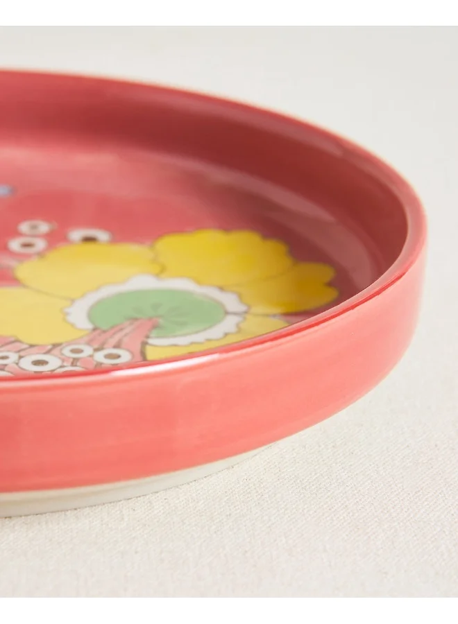 Chumbak Hibiscus Bloom Platter Red