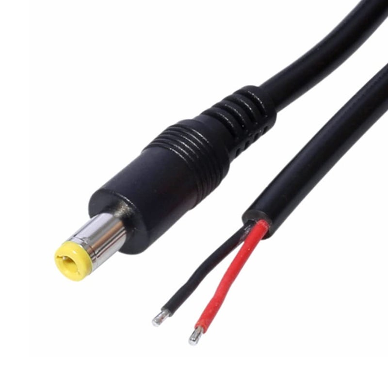 Power Pigtails Cable 5.5MM x 2.5MM Male Plug to Bare Wire Open End Power Wire Supply Repair Cable 18AWG Tinned - Image 4
