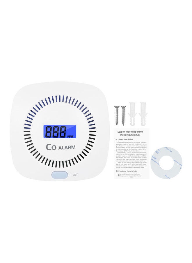 NIBEMINENT Carbon Monoxide Digital Tester White 11.5x4.5x10.8cm  - Image 4
