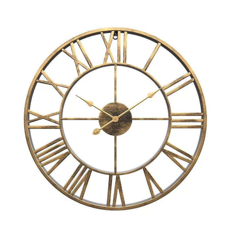Home Watch Vintage Living Room Iron Wall Clock Nordic Decorative Clock Sale Rome Mute Clock Manufacturers - Image 1