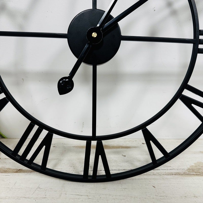 Home Watch Vintage Living Room Iron Wall Clock Nordic Decorative Clock Sale Rome Mute Clock Manufacturers - Image 5