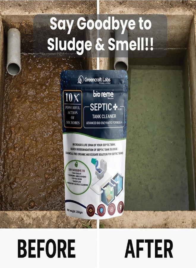 Bio Reme Septic Tank Cleaning Powder Septic Plus 10X Formula for Septic System Maintenance and Waste Breakdown Support Odour Control Care Powder for Toilet and Drain 250g Pack of 1 - Image 5