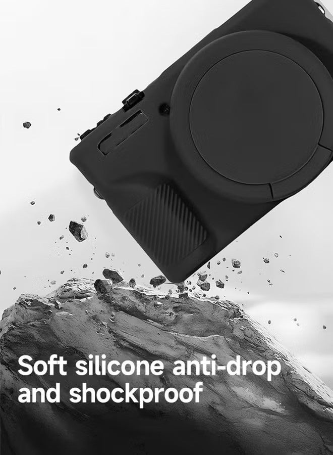 Premium Soft Silicone Protective Case with Removable Lens Cover for Canon Powershot G7X Mark III Digital Camera - Washable, Lightweight, and Stylish Protection (Black) - Image 5