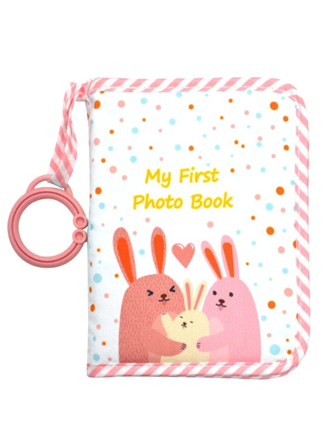 Amzoya Baby's My First Family Album,baby photo album 4Ã—6 Soft Cloth Photo Book,Baby Cloth Album with Photo Pockets, for Newborn Toddler & Kids - Image 1