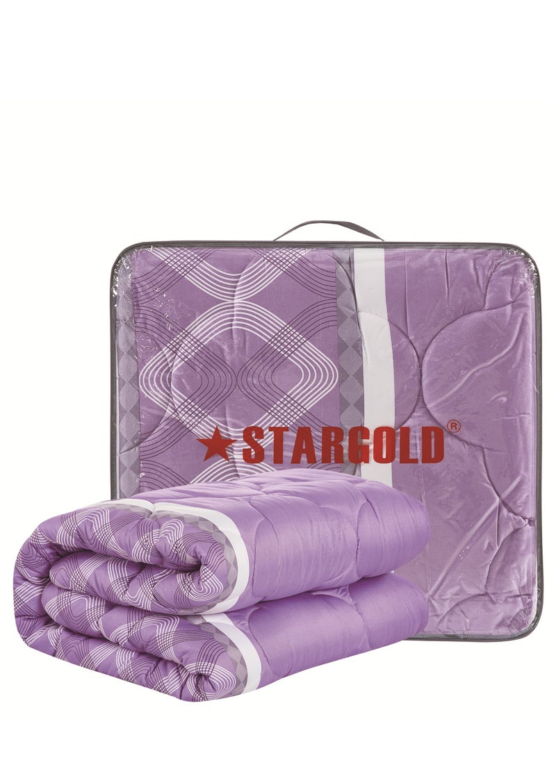 ستارجولد لحاف مطبوع فائق النعومة، طقم 6 قطع، قماش ميكروفايبر عالي الجودة، تصميم أنيق ومتميز، متين، مثالي لغرفة النوم المنزلية مقاس 240×220 سم - Image 3