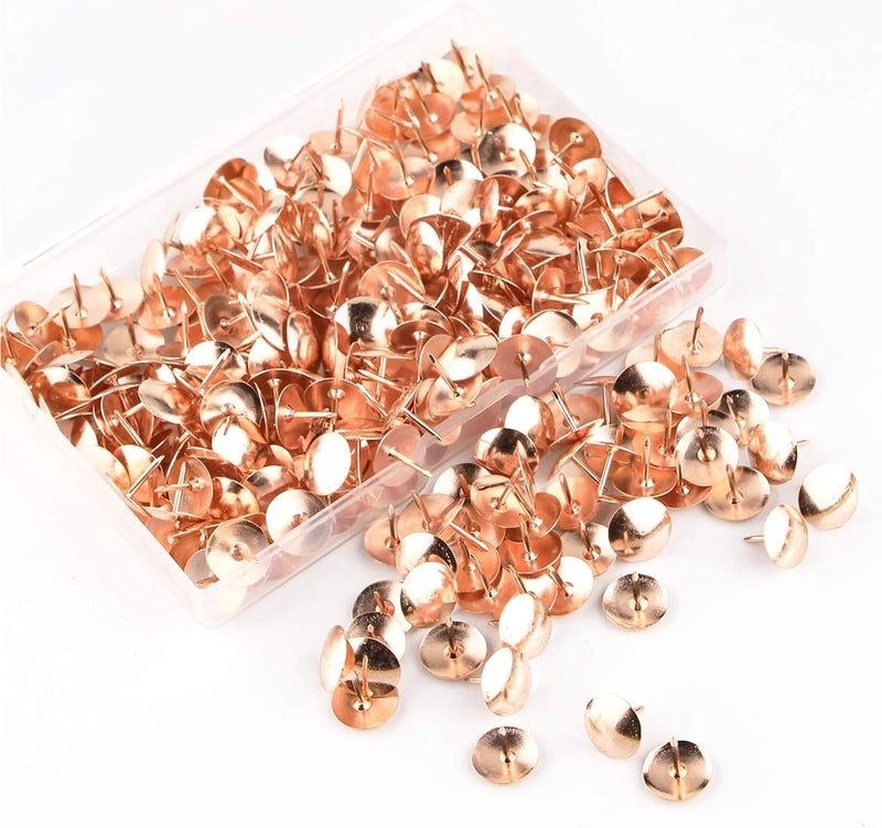 Yalis Thumb Tacks 500-count, 3/8-inch Rosegold Roundness Push Pins Office Tacks for Corkboard (Rose Gold) - Image 3