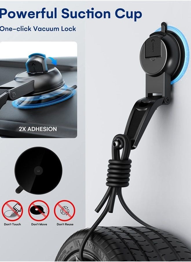 ZEEHOO - [Upgraded Version] ZeeHoo Wireless Car Charger,15W Fast Charging Auto-Clamping Car Mount, Dash, Air Vent Charging Car Phone Holder for iPhone 14 13 12 11, Samsung Galaxy S23+ S22, etc. (Black) - Image 1