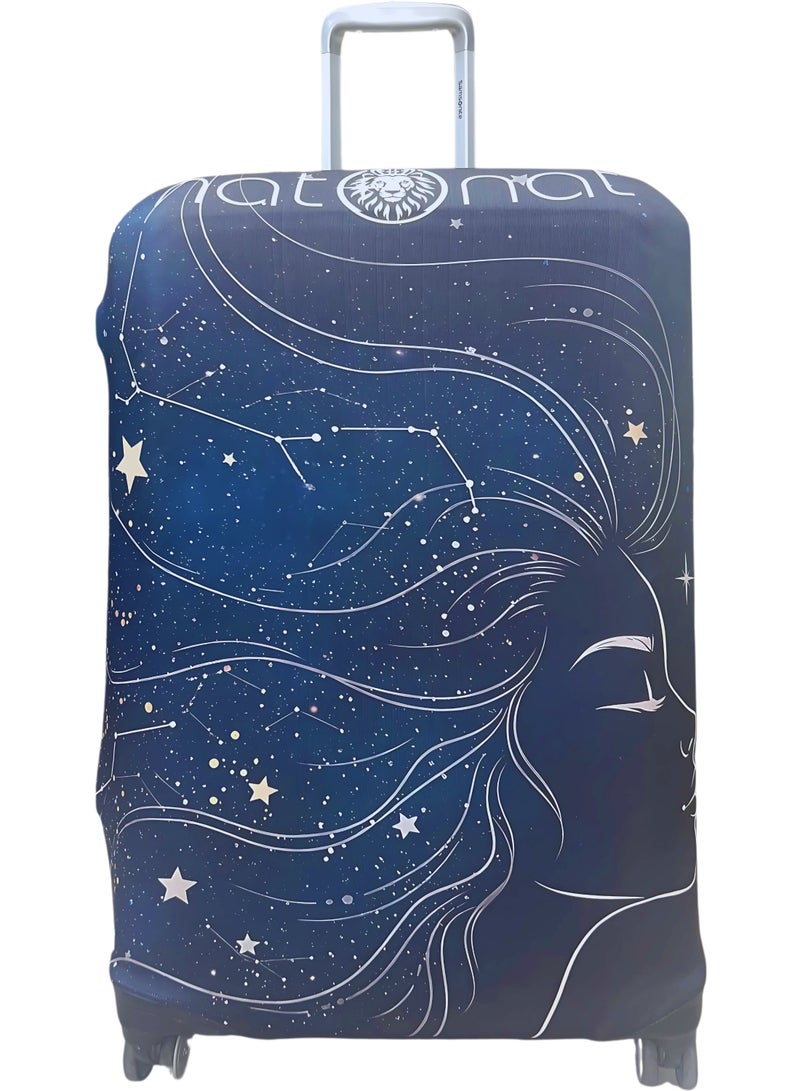 natOnat Travel Luggage Cover Protector - Suitcase Cover - Stretchy, Washable Spandex & Polyester - Protects Against Dirt & Scratches - Lunara Design - Fits 58-63 CM Height ( Medium ) - Image 1