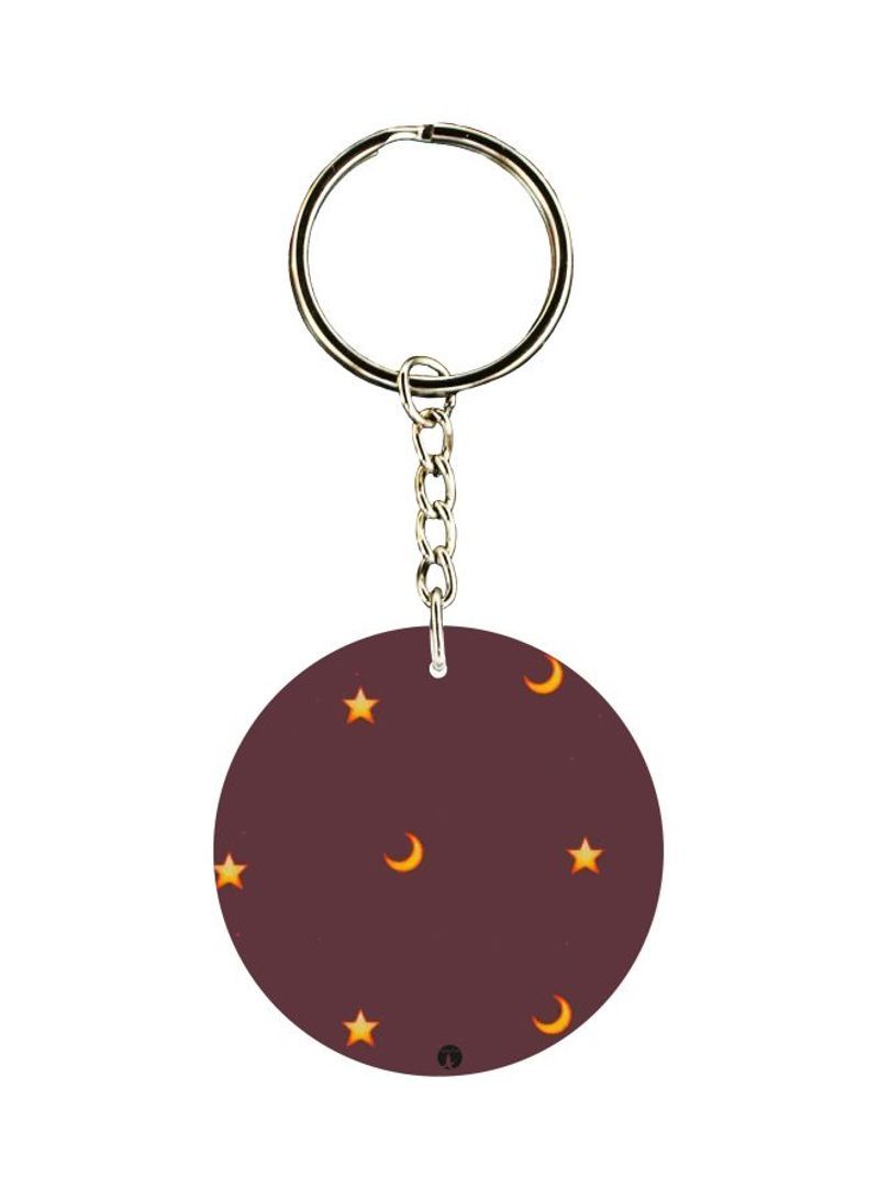 RKN Star Printed Double Sided Keychain