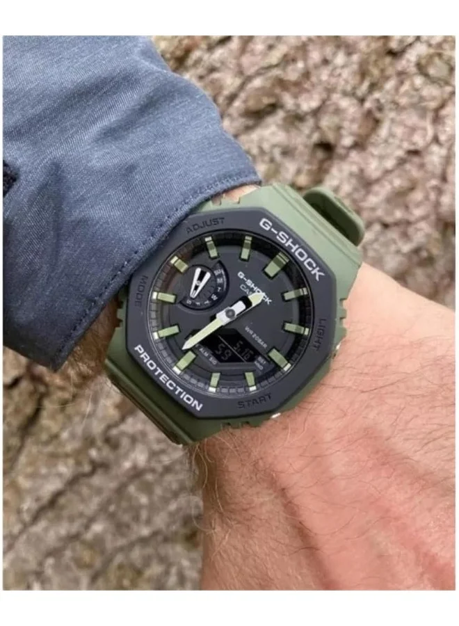CASIO Men's Casio G-Shock Carbon Core Guard Analog-Digital Black Dial Men's Watch - GA-2110SU-3ADR