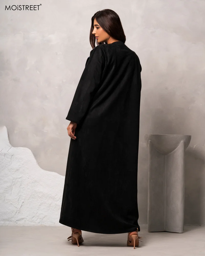 Moistreet Handmade Suede Shamua Abaya