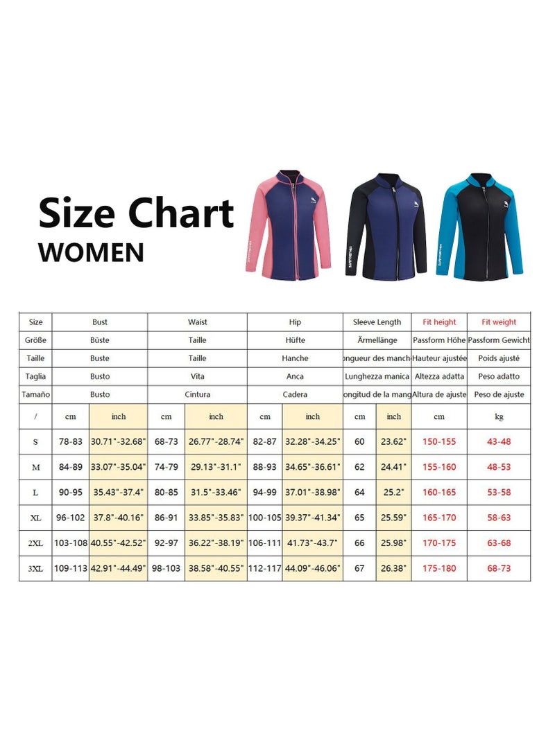 Loquat 2.0MM Wetsuit Split Top Long Sleeve Snorkeling Suit Cold Warm Diving Suit Large Size Surfing Suit  Multicolour - Image 2