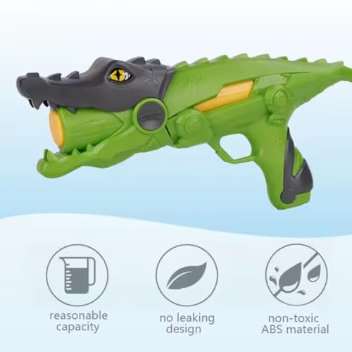 Storio Holi Pichkari Water Gun Toy for Kids Super Power Water Cannon Crocodile-Shaped Water Blaster Pump-Action Water Gun for Summer Games - Image 2