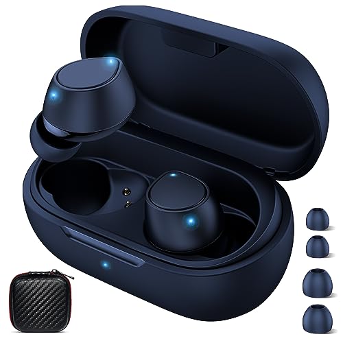 iMangoo 5.2 Bluetooth Headphones for Apple iPhone Air 17 16 16e 15 Pro Max 14 Plus 13, Small Ear Buds True Wireless Earbuds Earphones with Microphone Touch Control for Samsung S24 S23 Pixel 10 Blue - Image 1