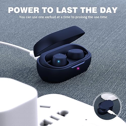 iMangoo 5.2 Bluetooth Headphones for Apple iPhone Air 17 16 16e 15 Pro Max 14 Plus 13, Small Ear Buds True Wireless Earbuds Earphones with Microphone Touch Control for Samsung S24 S23 Pixel 10 Blue - Image 3